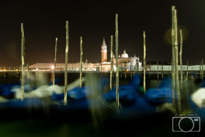 Gondalas at night
