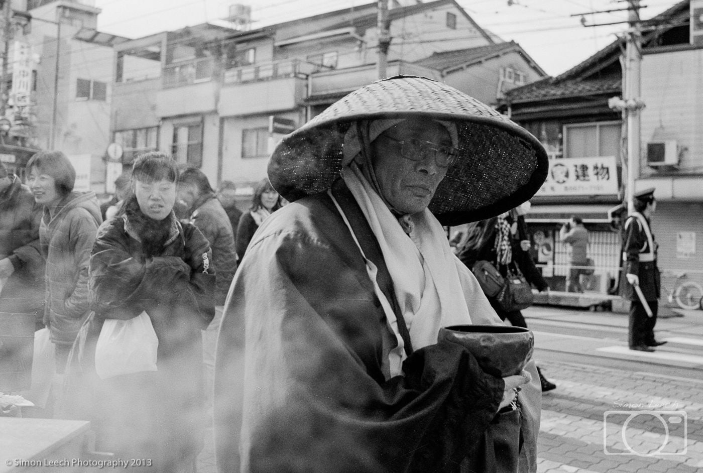 Begging monk