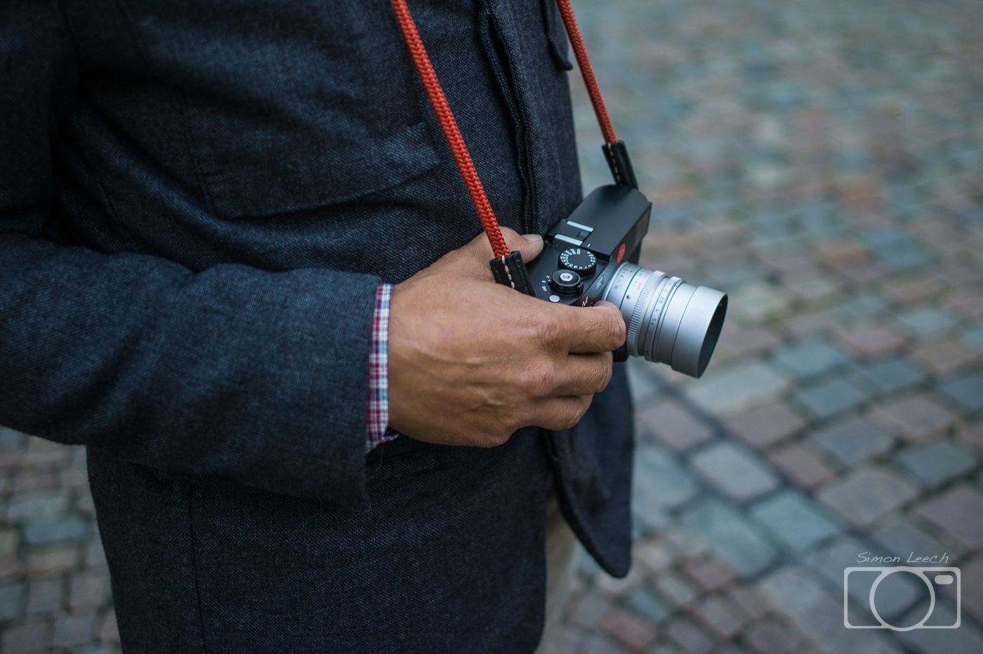 Artisan and Artist Cord Strap, being modelled by Lars on a Leica M at the recent Leica One event in Wetzlar