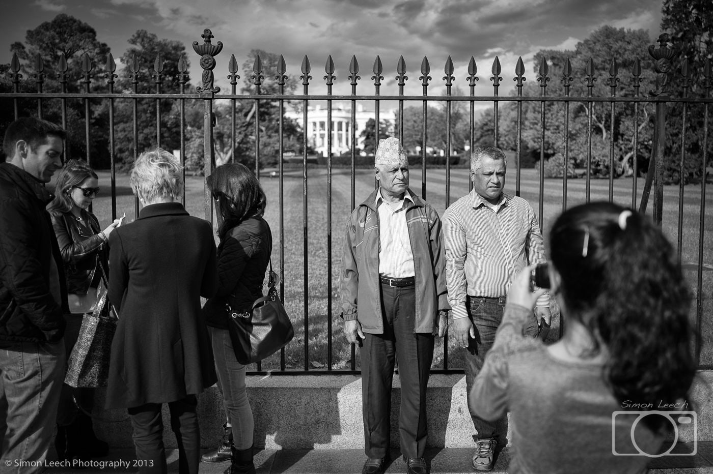 Nepalese at the Whitehouse - I was struck by the difference in reaction of the apathetic Americans on the left, and the proud foreign visitors on the right....